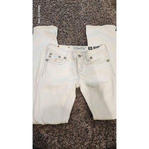 miss me jeans signature boot cut white jeans size 27
